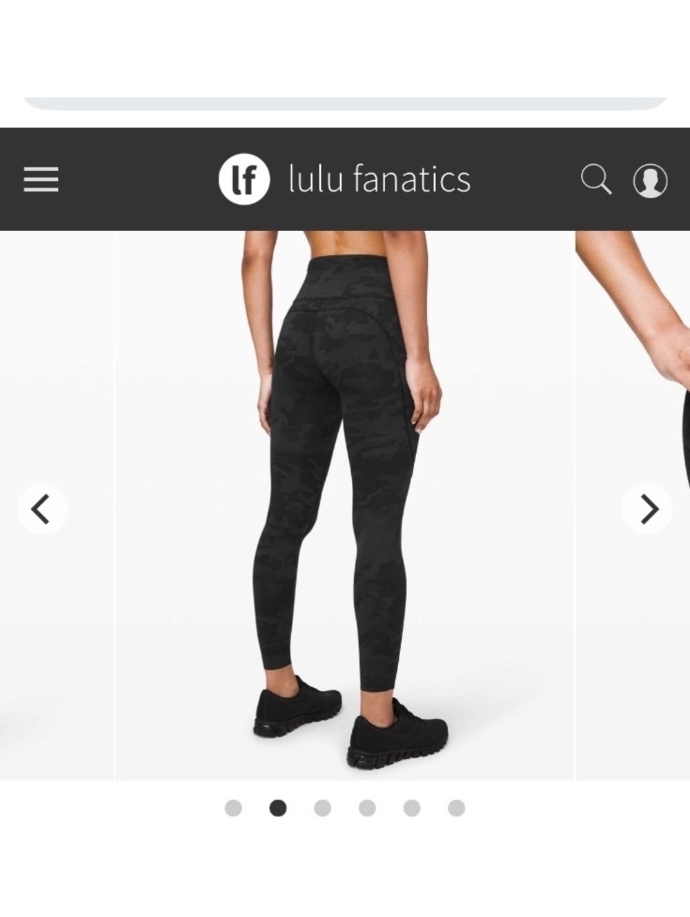Lululemon Fast and Free Tight II 25" Non-Reflective 6 Incognito Camo Multi Grey